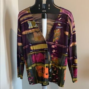 Macy's Multicolor Abstract Cardigan